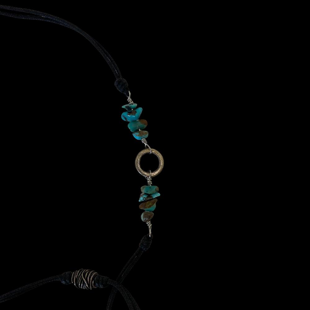 D'AMICO Collana Piume Arg925 Con Turchesi