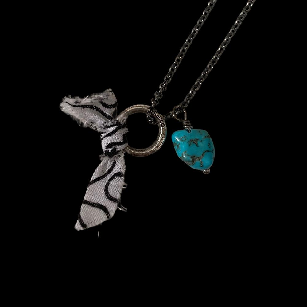 D'AMICO Collana Turchese + Anello e Bandana Arg925
