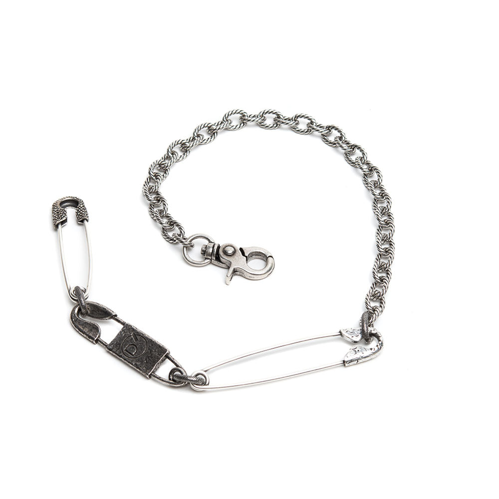 D'AMICO Portachiavi Catena + 3 Spille Da Balia