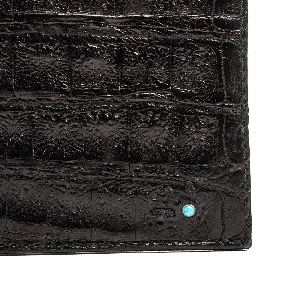 D'AMICO Portafoglio Pieghevole 1 Lato Coccodrillo