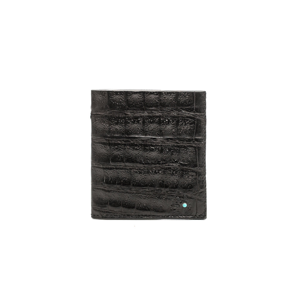 D'AMICO Portafoglio Pieghevole 1 Lato Coccodrillo