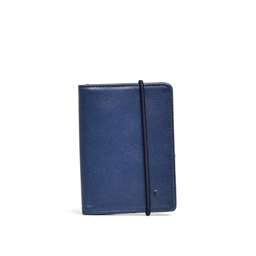 D'AMICO Portafoglio Pieghevole Classico Pelle Blu