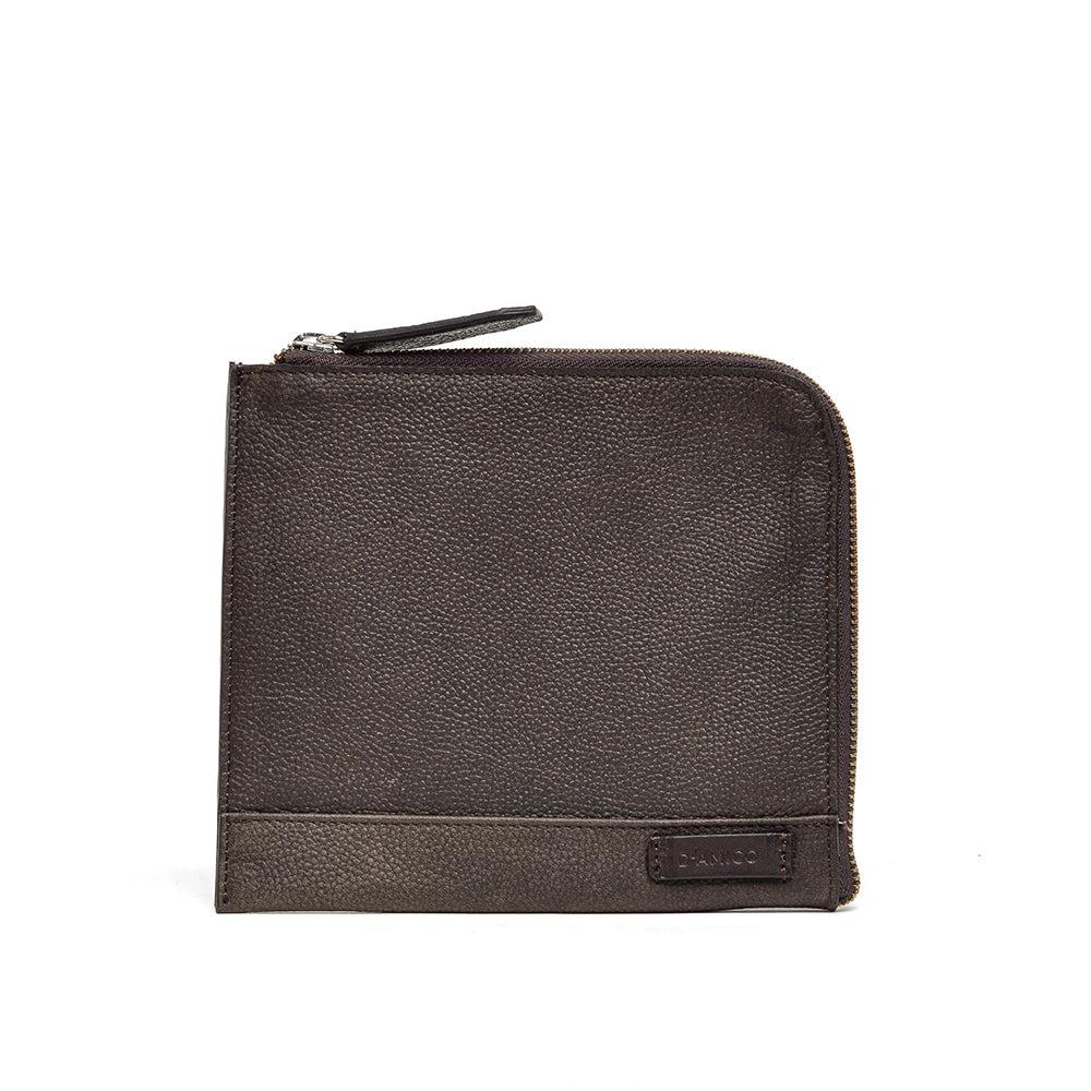 D'AMICO Portafoglio Zip Bustina a "L" Testa Moro