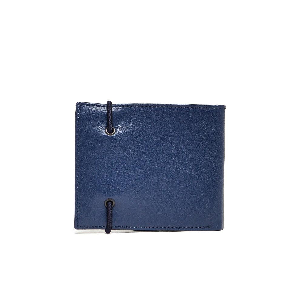 D'AMICO Portafoglio Classico Pieghevole 1 Lato Pelle Blu