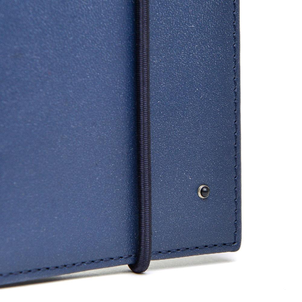 D'AMICO Portafoglio Classico Pieghevole 1 Lato Pelle Blu