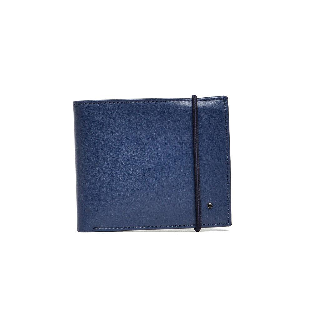 D'AMICO Portafoglio Classico Pieghevole 1 lato Pelle Blu