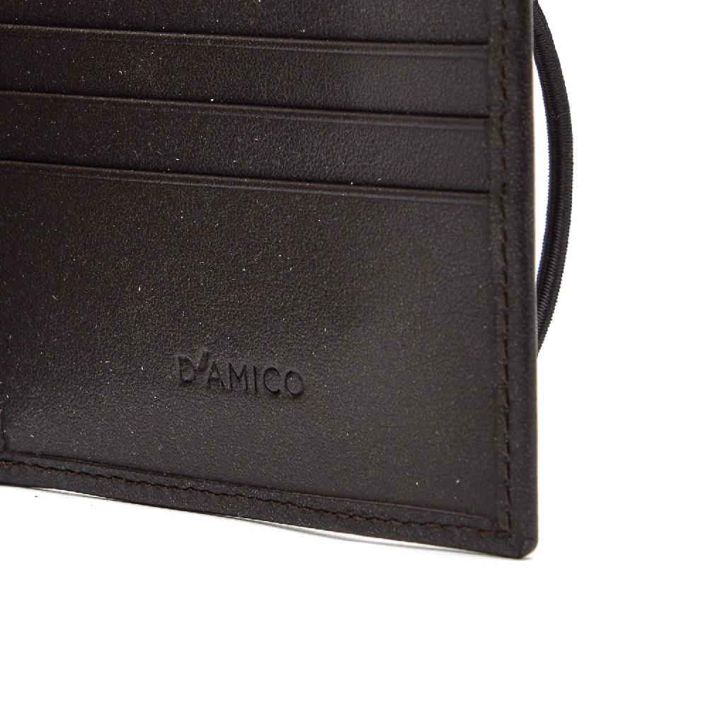 D'AMICO Portafoglio Classico Pieghevole 1 Lato Pelle Testa Moro