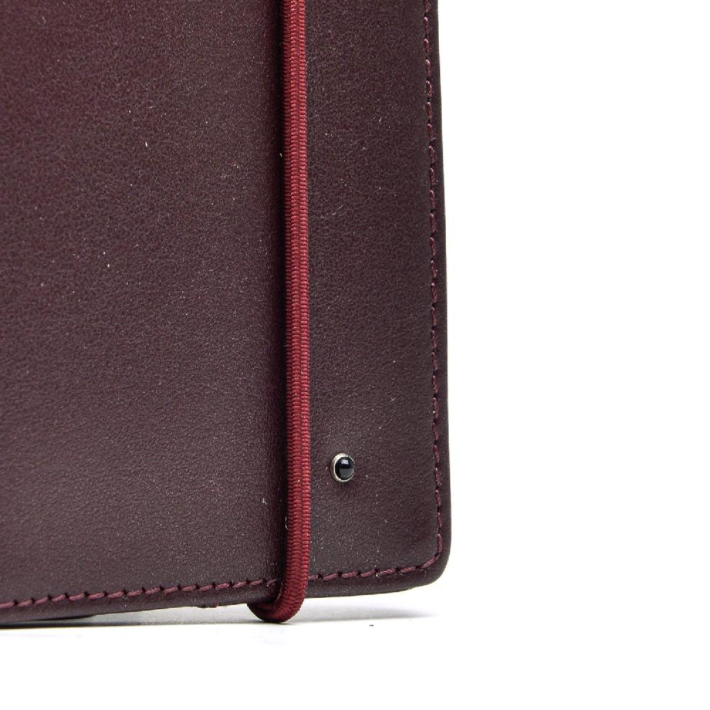 D'AMICO Portafoglio Pieghevole Classico Pelle Bordeaux