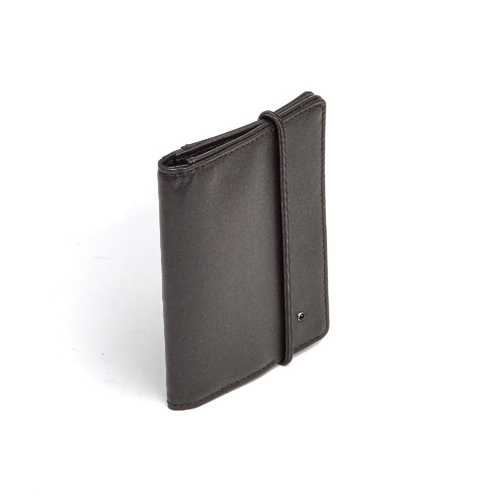 D'AMICO Portafoglio Pieghevole Classico Pelle Testa Moro