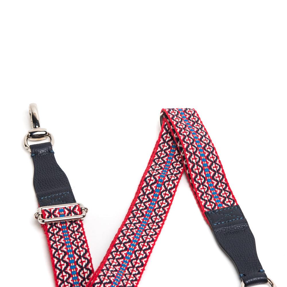 D'AMICO Tracolla Nastro Etnico Conoro + Stampa Alce Blu