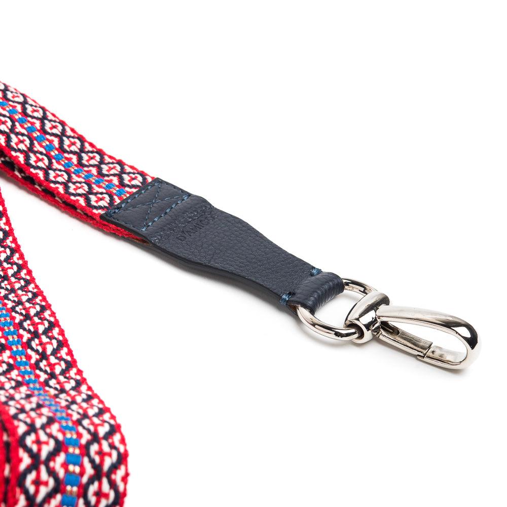 D'AMICO Tracolla Nastro Etnico Conoro + Stampa Alce Blu