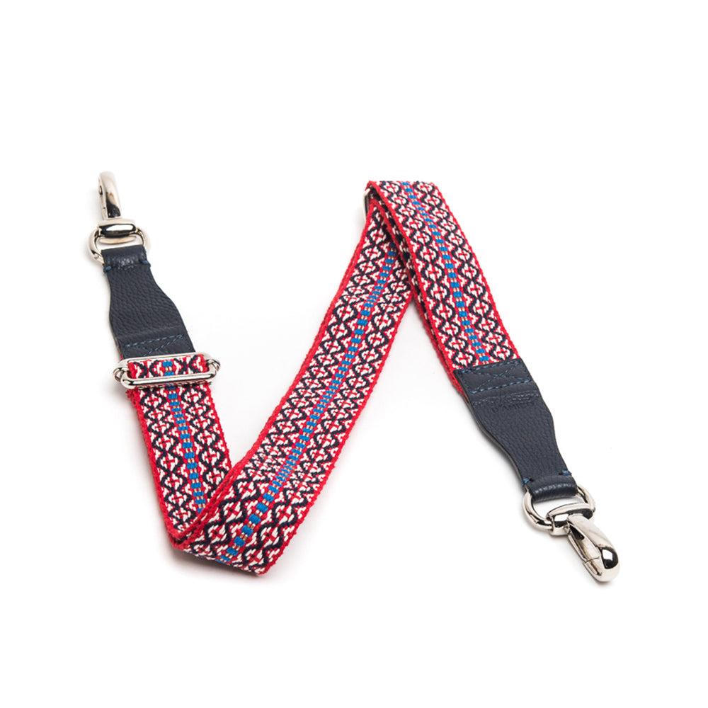 D'AMICO Tracolla Nastro Etnico Conoro + Stampa Alce Blu