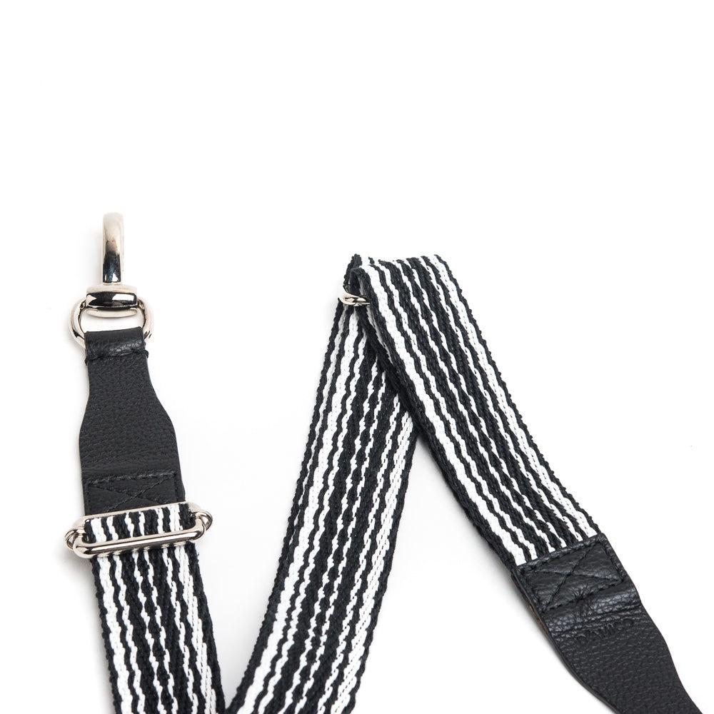 D'AMICO Tracolla Nastro Spigato Multicolore + Stampa Alce Nera