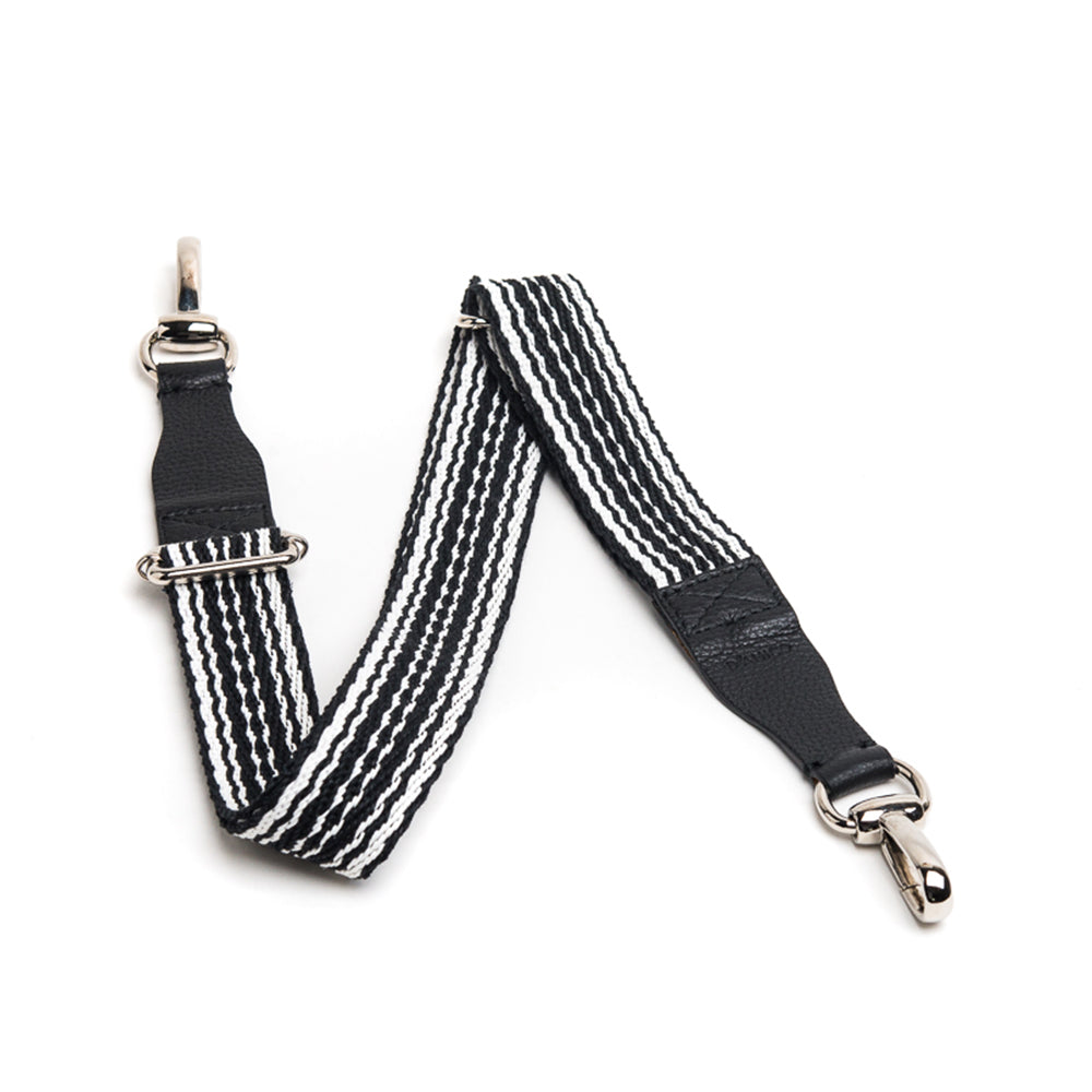 D'AMICO Tracolla Nastro Spigato Multicolore + Stampa Alce Nera