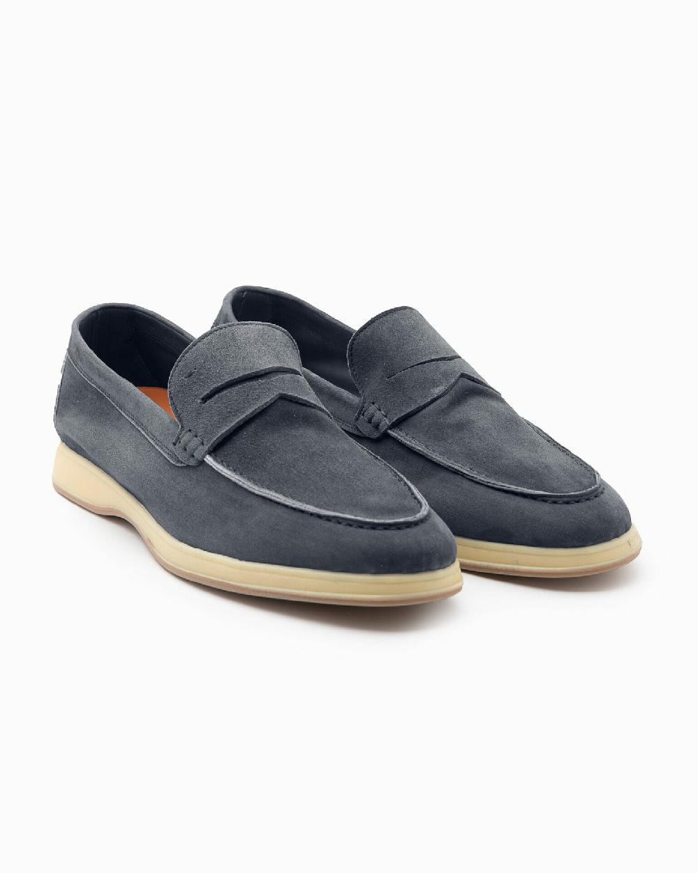 Andrea Ventura Mocassino Aquariva 80 In Suede Night Blue