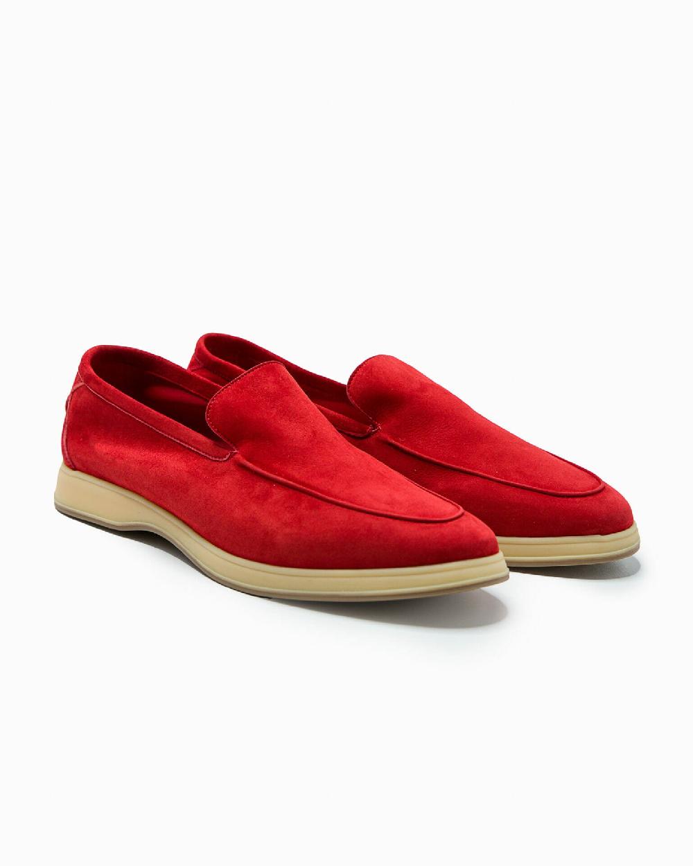 Andrea Ventura MOCASSINO DONNA AQ-D COAST IN SUEDE ROSSO