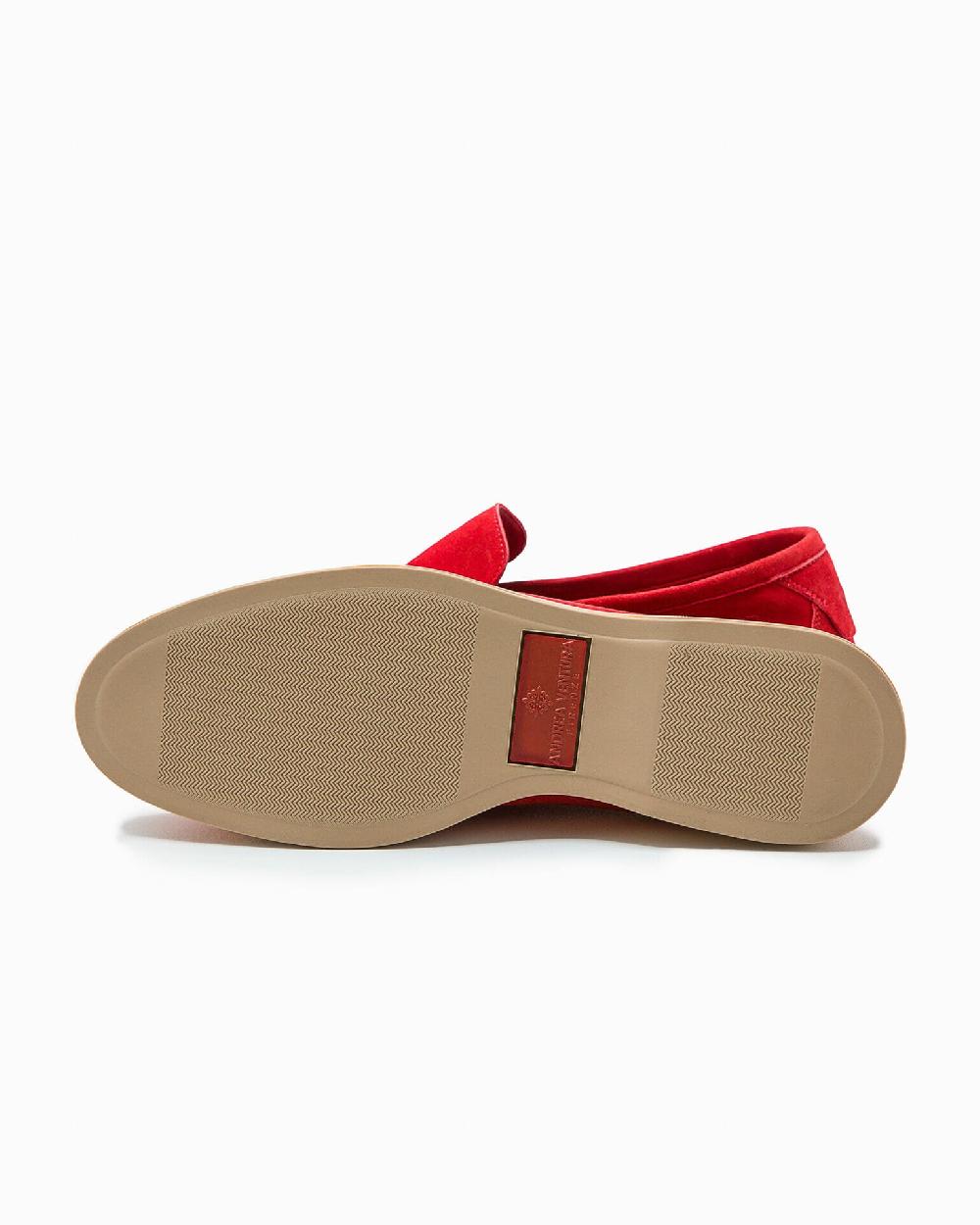Andrea Ventura MOCASSINO DONNA AQ-D COAST IN SUEDE ROSSO