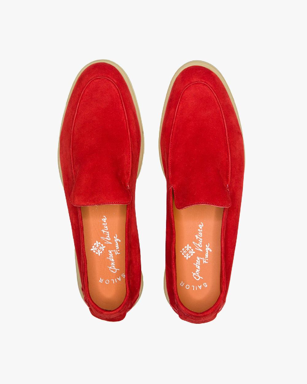 Andrea Ventura MOCASSINO DONNA AQ-D COAST IN SUEDE ROSSO