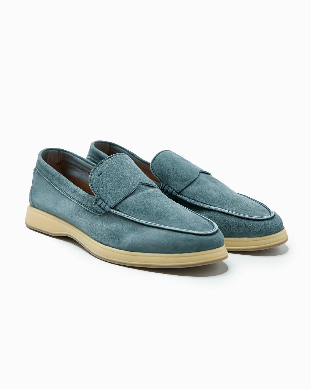 Andrea Ventura MOCASSINO DONNA AQUARIVA-D 90 IN SUEDE BOY GREY BLUE
