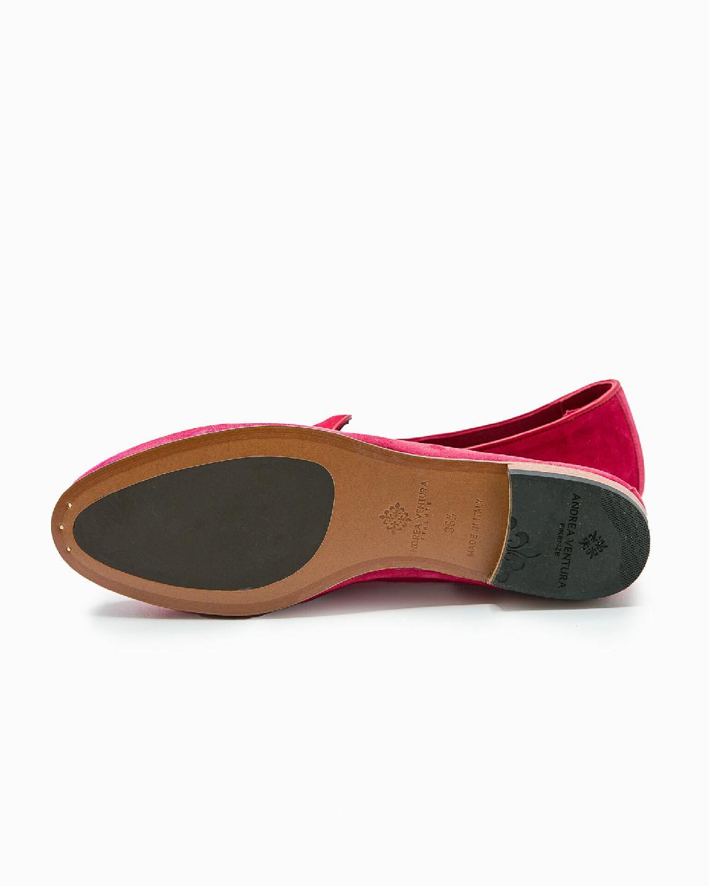 Andrea Ventura MOCASSINO DONNA BELGIAN-D LS IN SUEDE ROSSO RUBINO