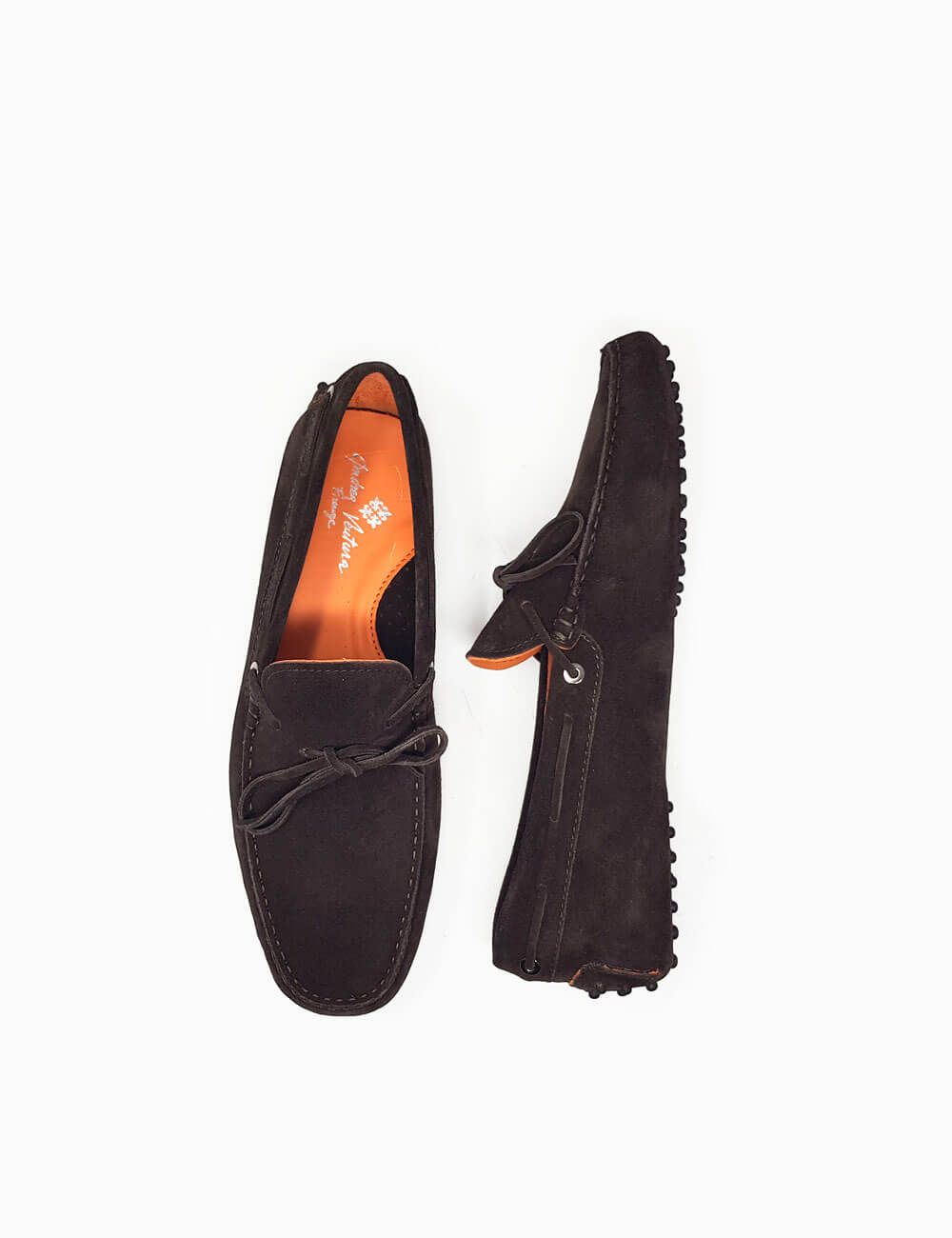 Andrea Ventura Mocassino Guida FIOCCO In Castorino IDRO Color Ebano