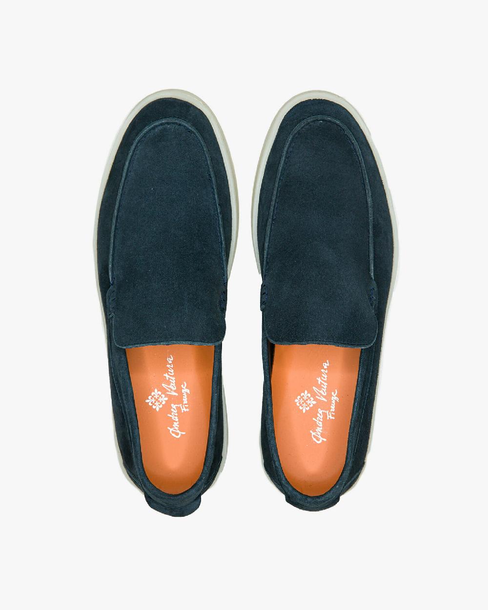 Andrea Ventura MOCASSINO ST BARTH LS IN SUEDE ECLIPSE BLUE