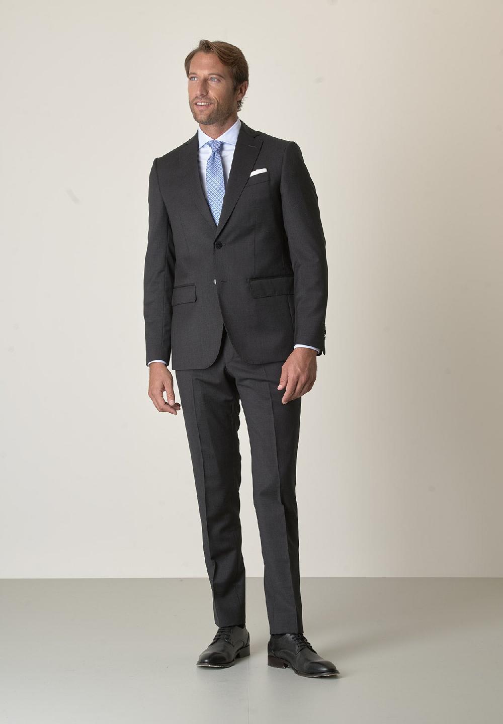 Angelico Abito Antracite Sallia Lana Vergine Super 100s Custom Fit