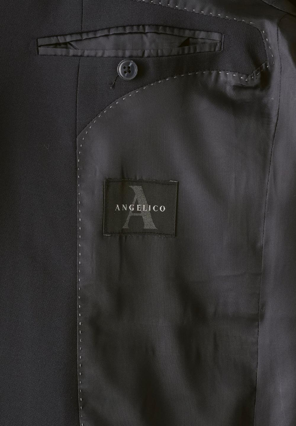 Angelico Abito Blu Scuro Saglia Di Lana Comfort Fit Corto