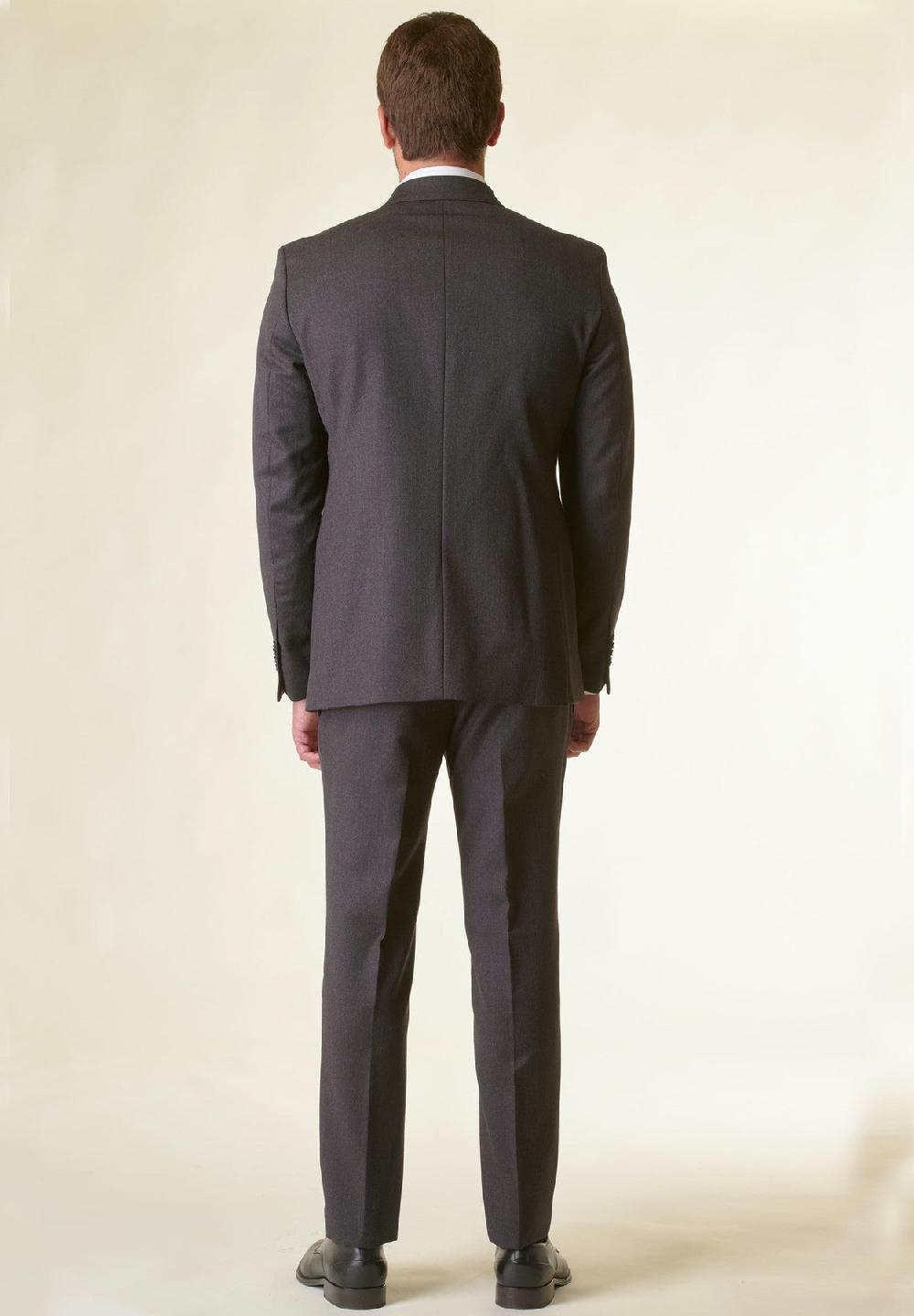 Angelico Abito Antracite Saglia Di Lana Custom Fit