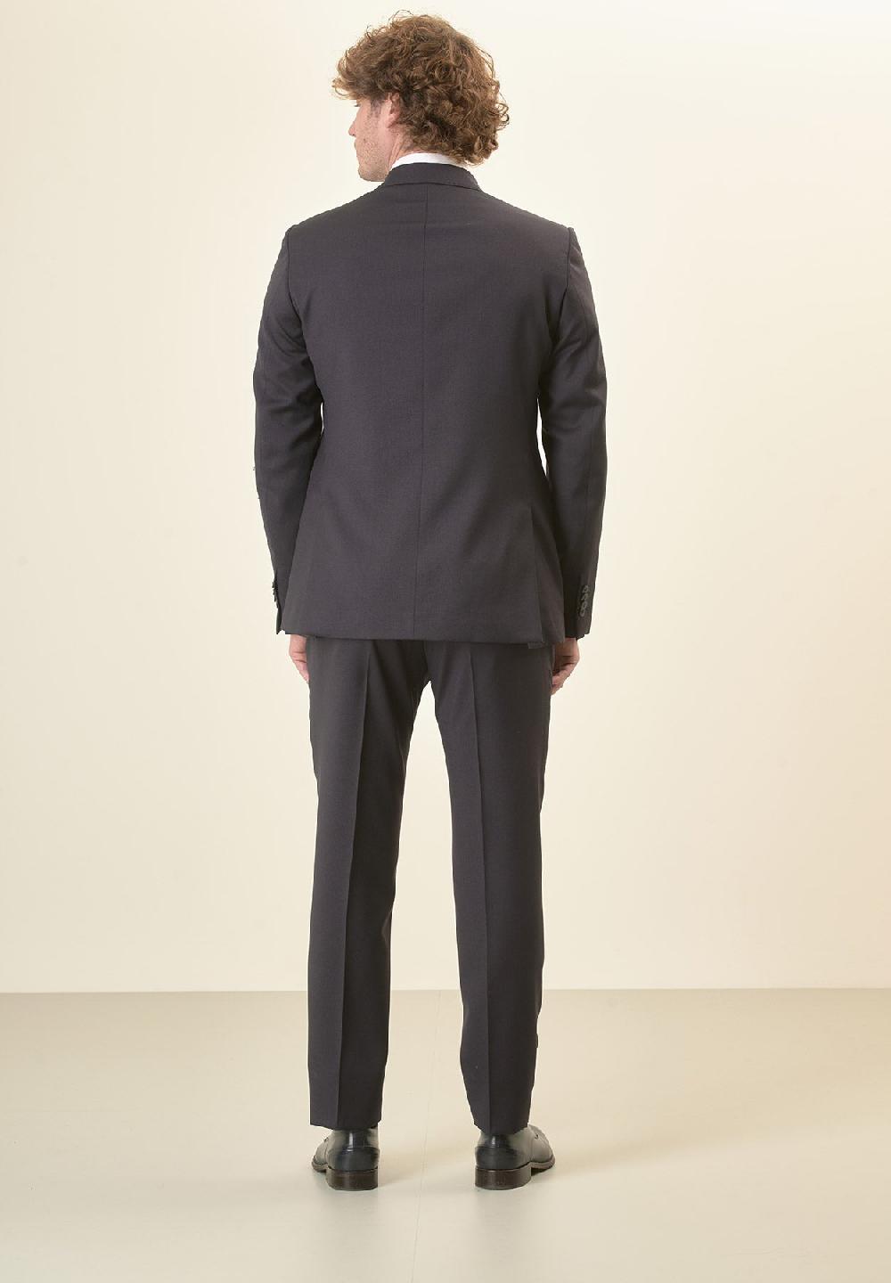 Angelico Abito Blu Sallia Lana Stretch Custom Fit