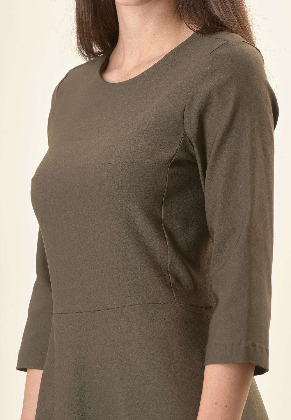 Angelico Abito Verdone Denim Svasato