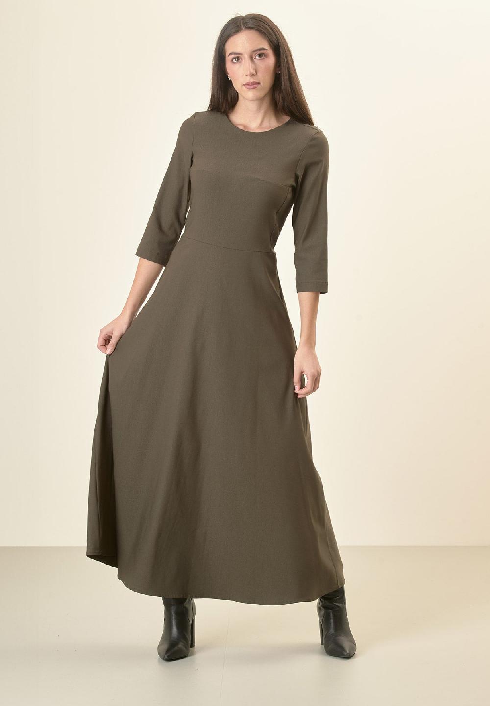 Angelico Abito verdone denim svasato