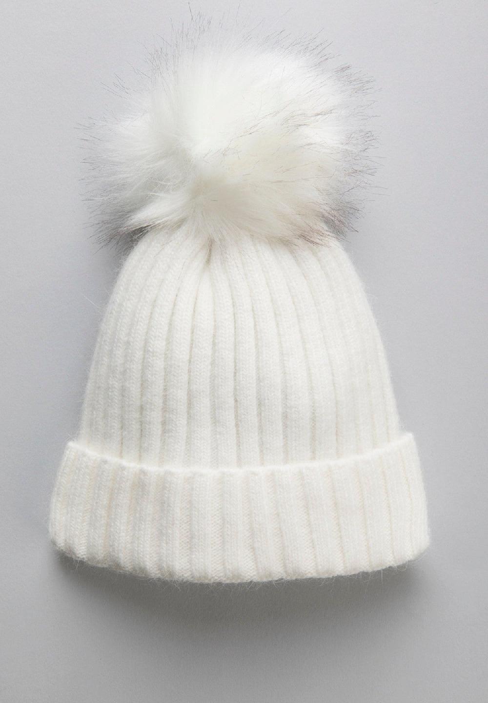 Angelico Berretto bianco pompon