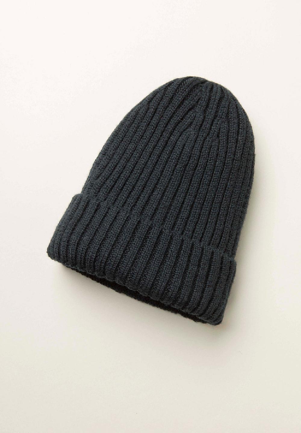 Angelico Berretto Navy Coste Misto Lana