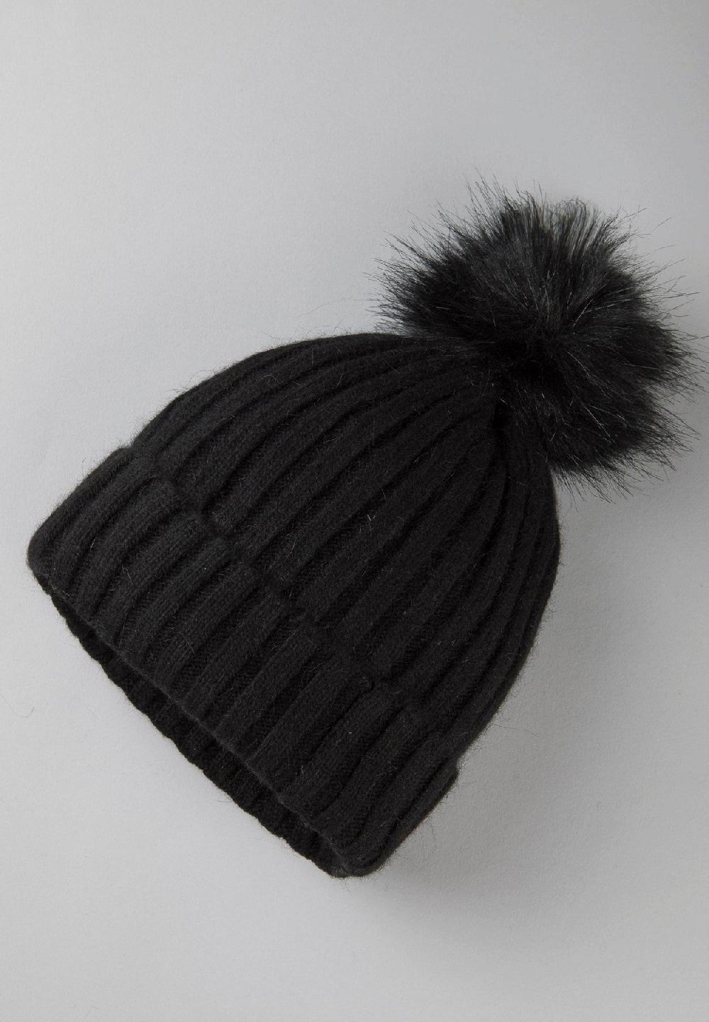 Angelico Berretto Nero Pompon