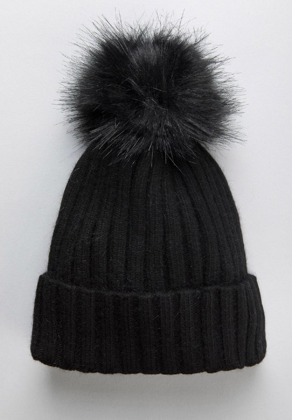 Angelico Berretto nero pompon