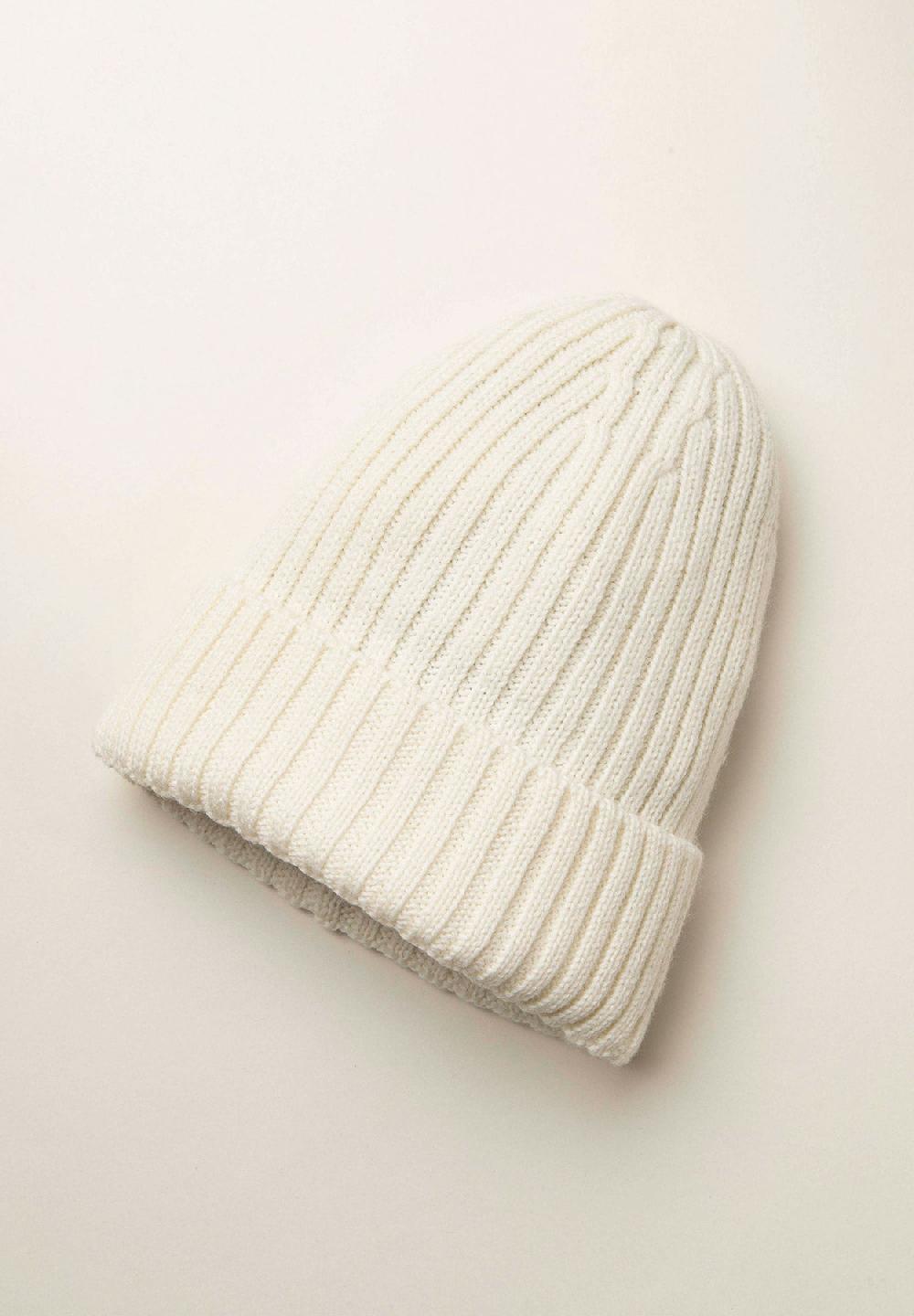 Angelico Berretto Panna Coste Misto Lana