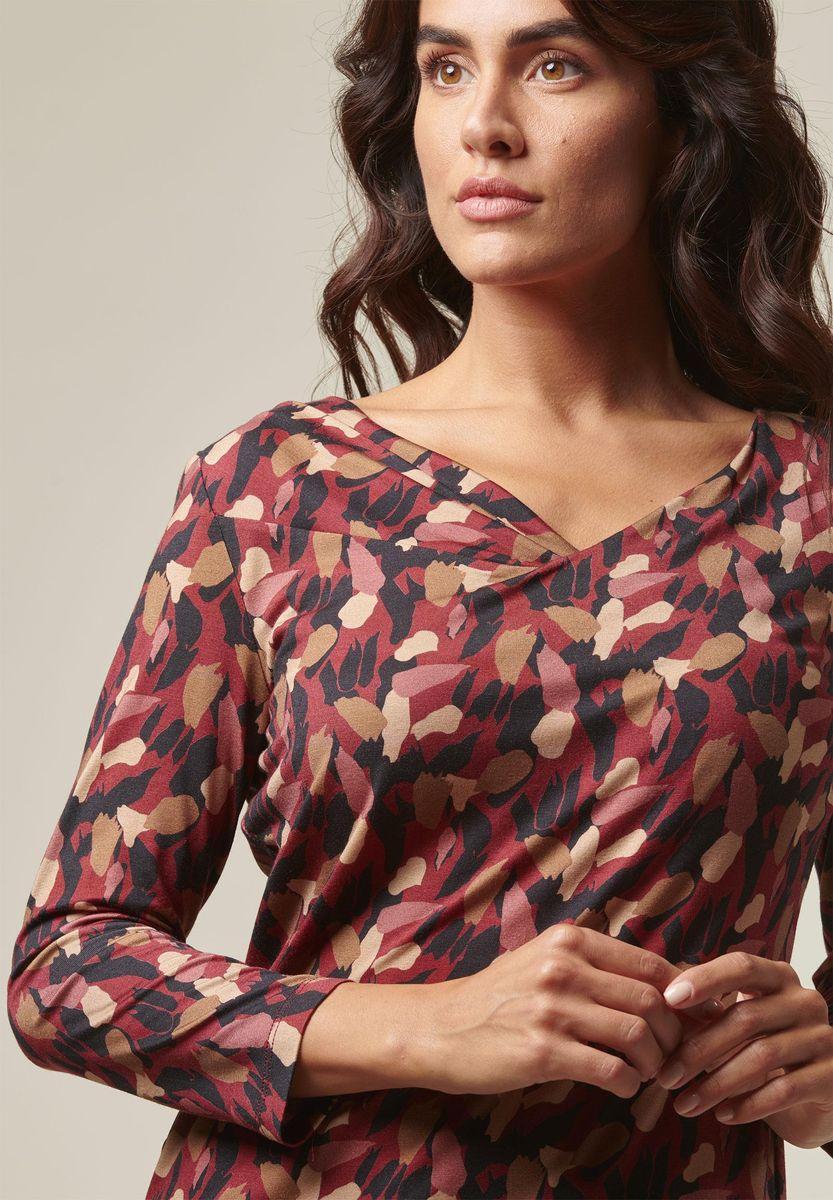 Angelico Blusa Vinaccia-beige Fantasia Foliage