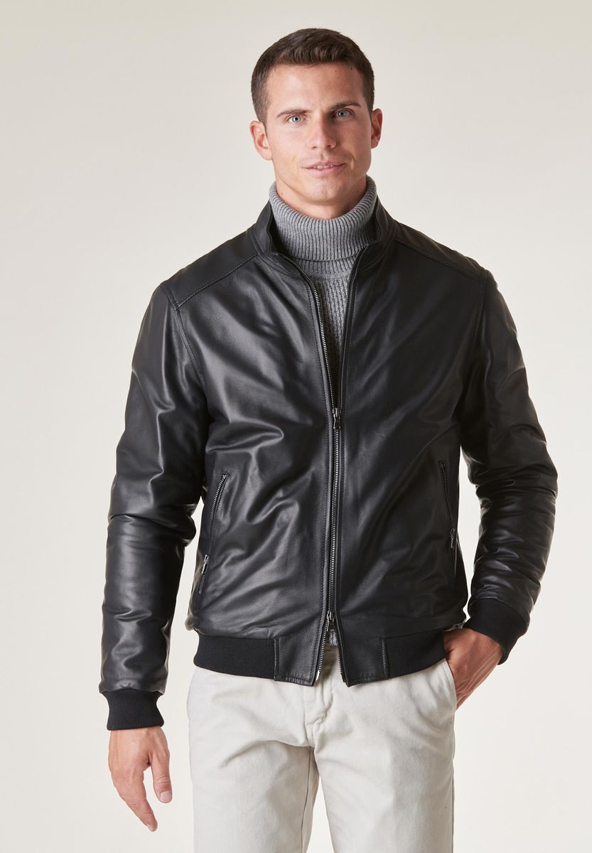 Angelico Bomber Nero Nappa