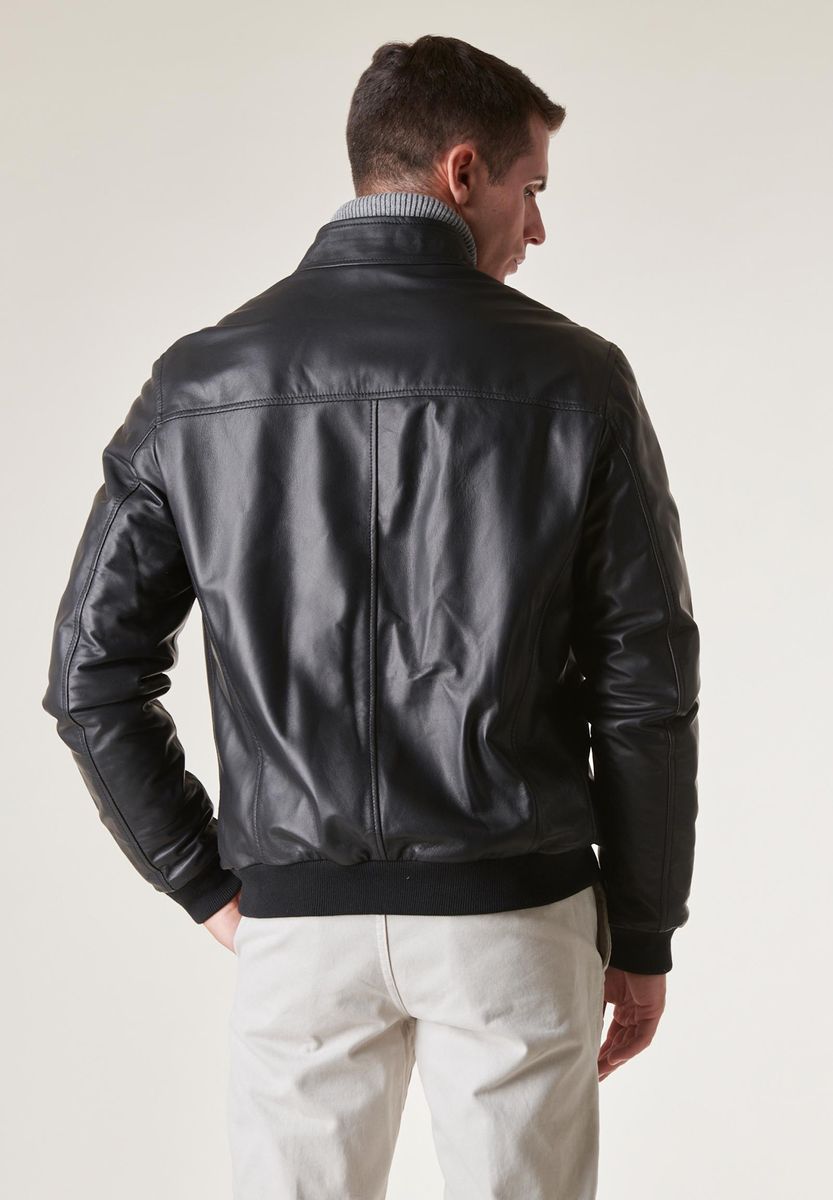 Angelico Bomber Nero Nappa