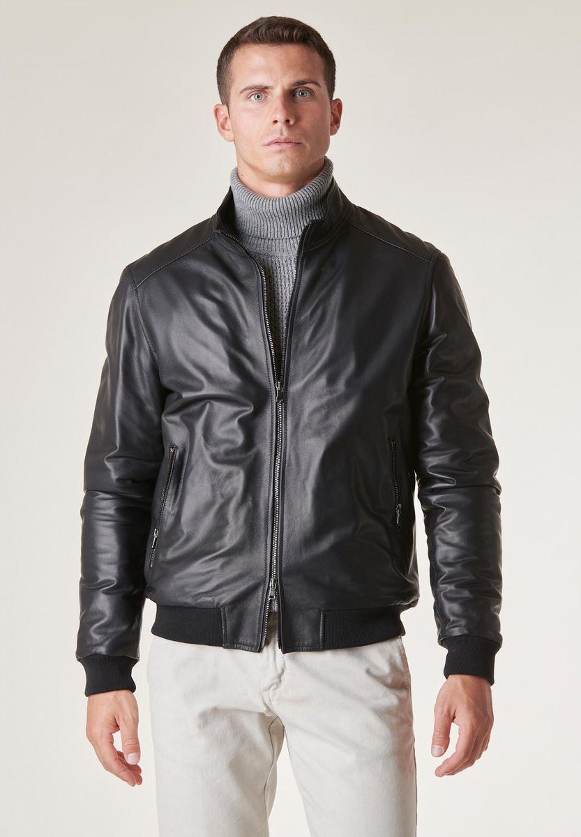 Angelico Bomber nero nappa