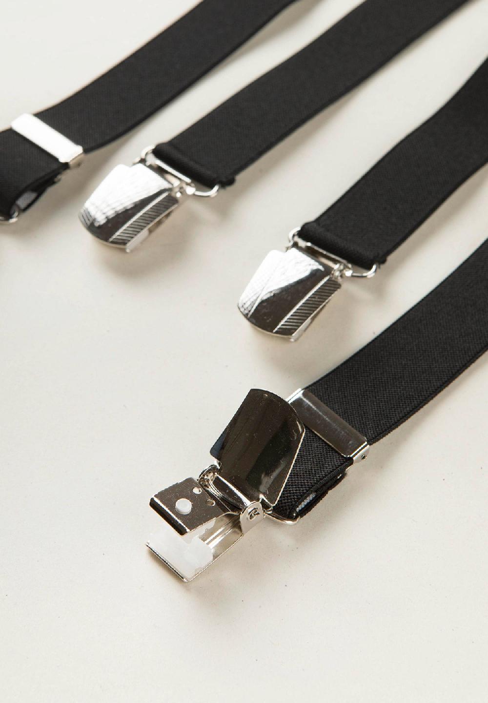 Angelico Bretella Nera Unita Slim