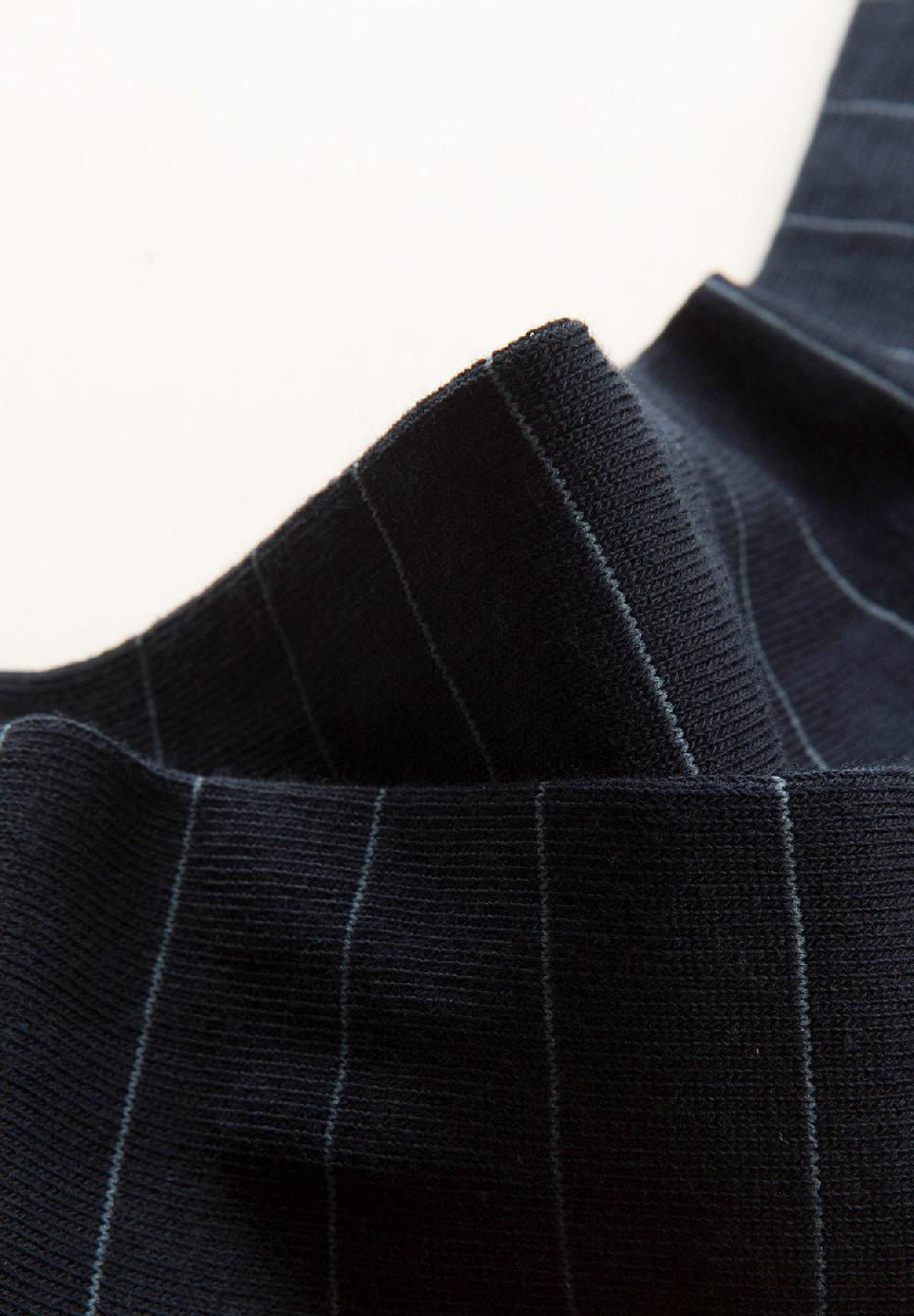 Angelico Calza Blu Notte Righe Cotone Stretch