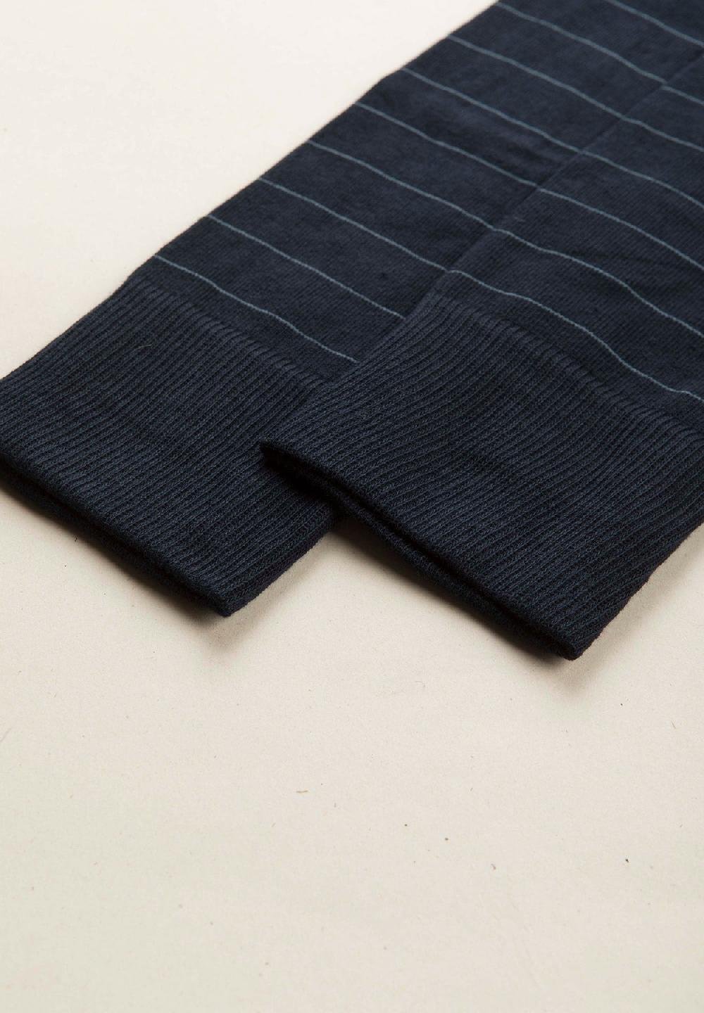 Angelico Calza Blu Notte Righe Cotone Stretch