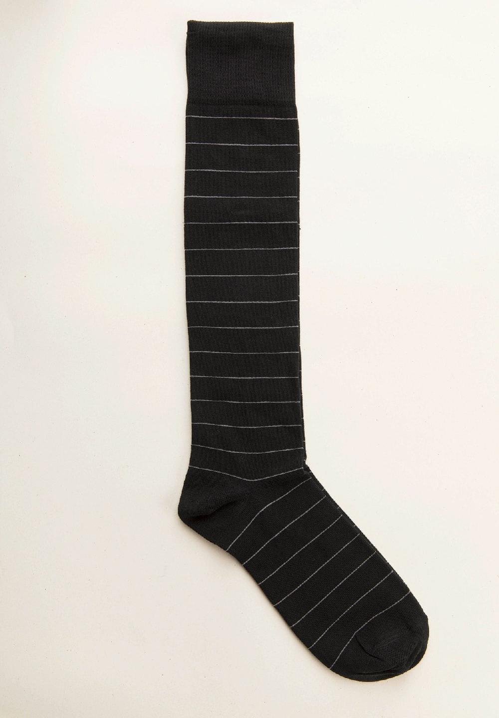 Angelico Calza nero righe cotone stretch