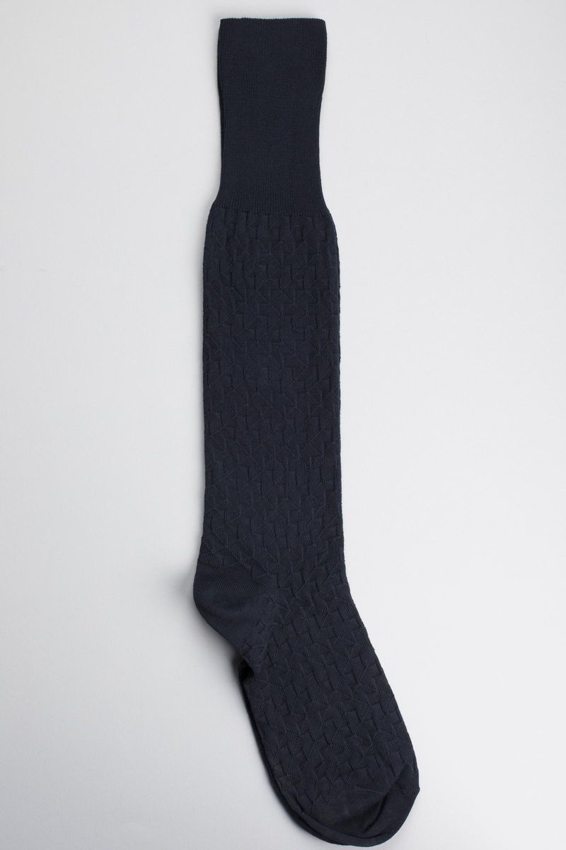 Angelico Calze blu jacquard losanghe