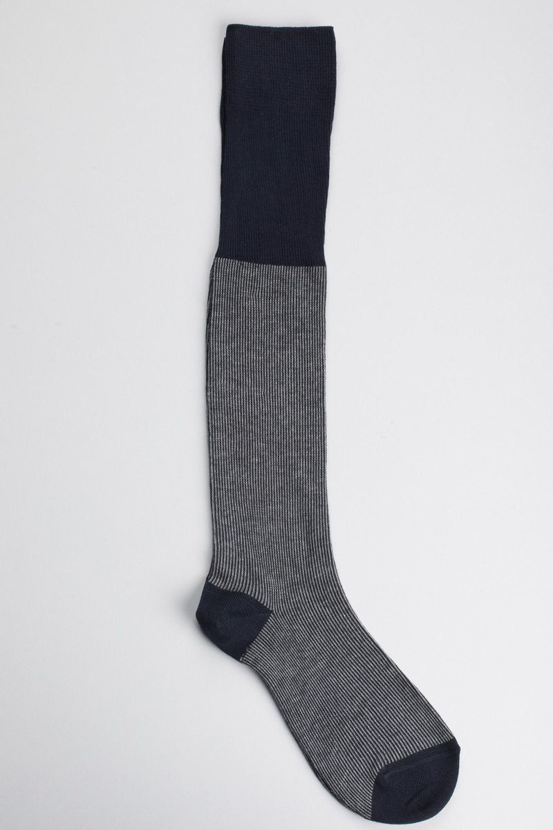 Angelico Calze grigie millerighe jacquard