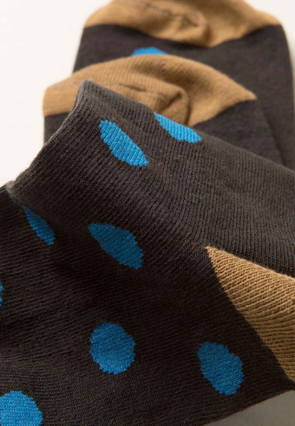 Angelico Calzino Marrone Pois Misto Cotone