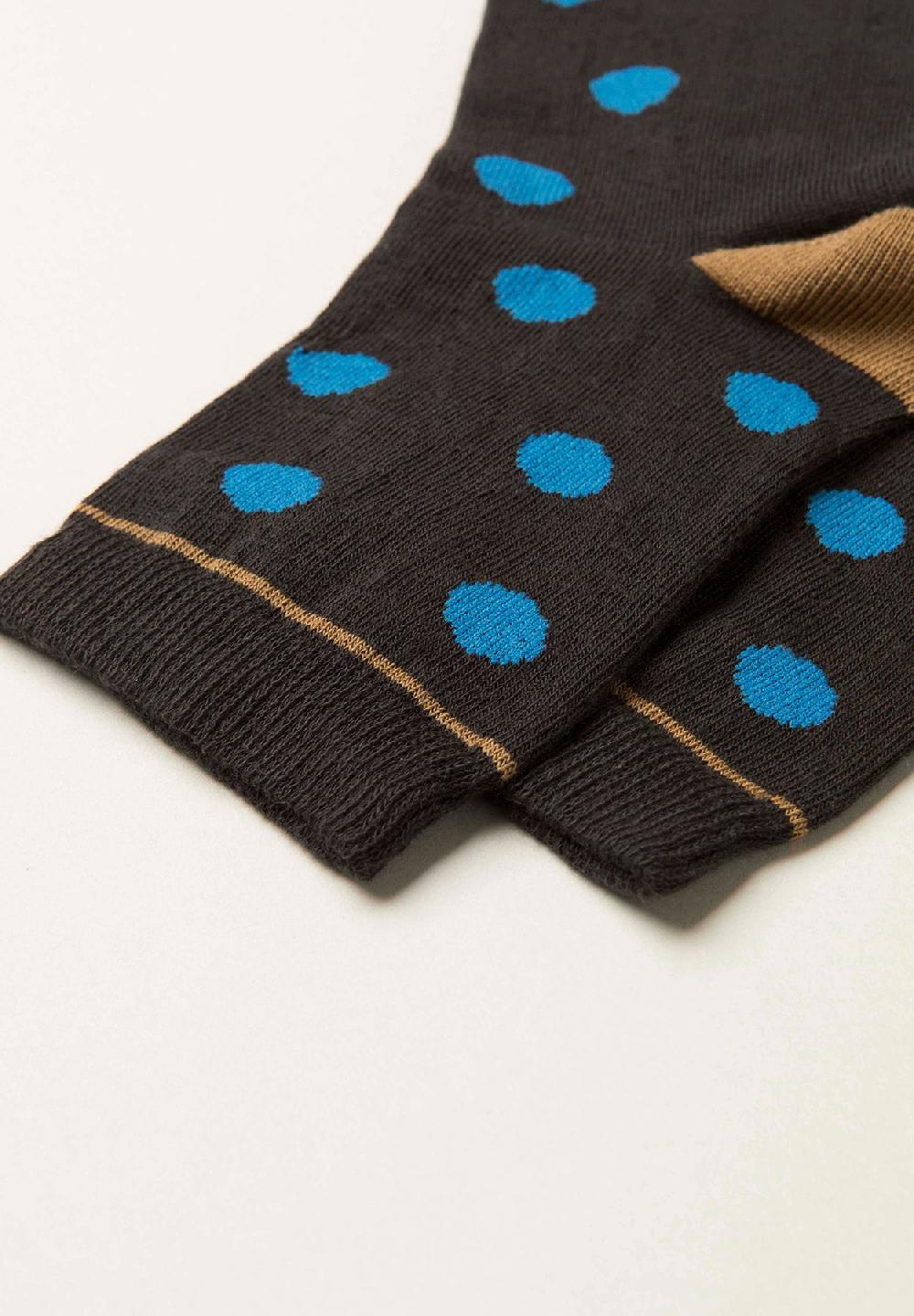 Angelico Calzino Marrone Pois Misto Cotone