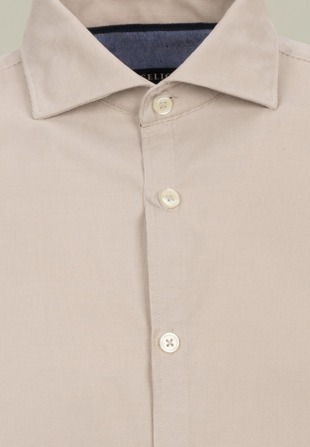 Angelico Camicia Beige Velluto